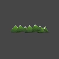 Cartoon Castle Village With Colorful Buildings Green Trees And Tower Structures