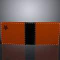 Stylish Orange and Black Daily Accessory with Star Pattern and Stitched Details for Everyday Use