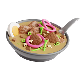 Modern Food Malatang Cartoon Food Animation Food 3d model