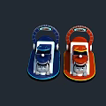 Electric Toy Train Blue and Red Cute Design for Kids Playtime Fun