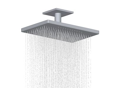 Modern Shower Hardware Water Flow model