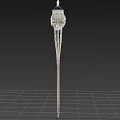 Sports Equipment With Skull Adorned Top And Long Pole For Outdoor Athletic Training