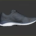 Blue Athletic Sneakers With Mesh Upper White Sole And Dark Blue Laces