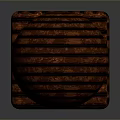 Artistic Wooden Striped Sculptures with Cube and Sphere Carved Patterns