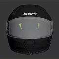 SPIRIT Black Full Face Helmet With Transparent Visor And Safety Protection Features