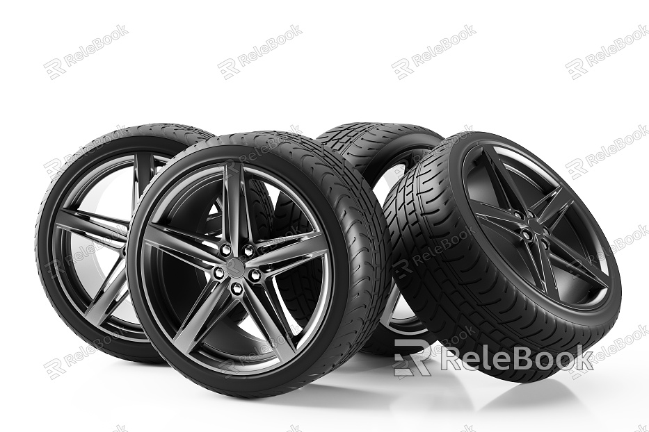 Modern tires car tires model