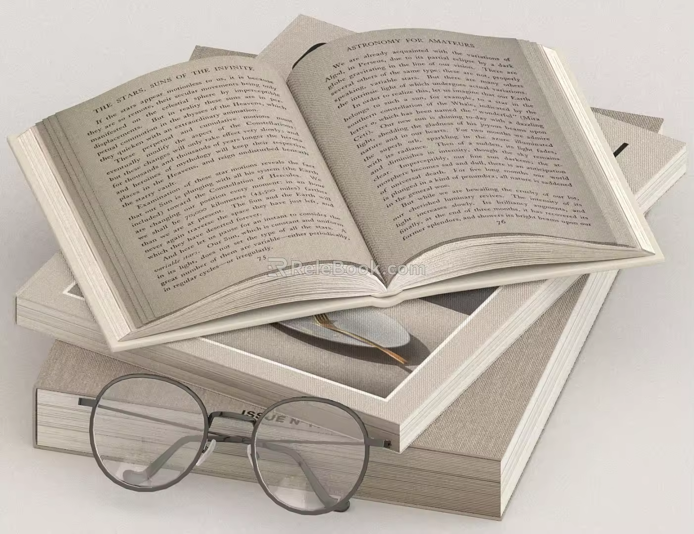 Reading Books Study 3d model