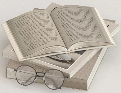 Reading Books Study 3d model