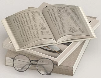 Reading Books Study 3d model