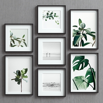 Decorative Painting Hanging Painting Plant Painting 3d model