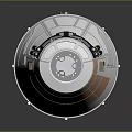 Advanced Space Capsule With Metallic Exterior Observation Windows And Hatch Door 3d model