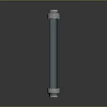 Industrial Metal Steel Bolt With Cylindrical Shaft And Polished Shiny Surface On Reflective Base