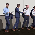 Professional Men in Formal Suits Standing Together Holding Jackets in Office Space