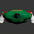 Green Sportswear Set With Yellow LUDO Print Red Socks And White Sneakers