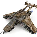 Sci-Fi Camouflage Fighter Jet Model With Twin Engines Weapon Mounts And Hardcore Details