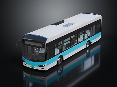 Airport Bus Modern Bus Metro Bus Mini Bus 3d model