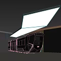 Modern Black Tram With Streamlined Design Large Windows And Sleek Exterior 3d model