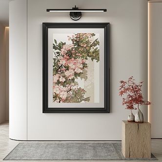 New Chinese Plant Painting Decorative Painting 3d model