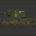 Vintage Military Tank With Green Tracks And Front Cannon Design