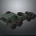 Camouflage Green Military Transport Vehicle With Multi Wheels And Spare Tires
