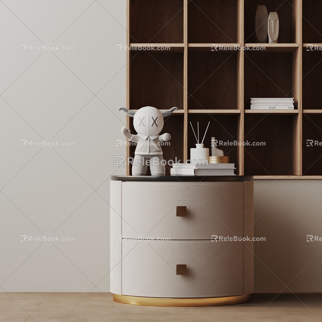 Modern Bedside Cabinet 3d model