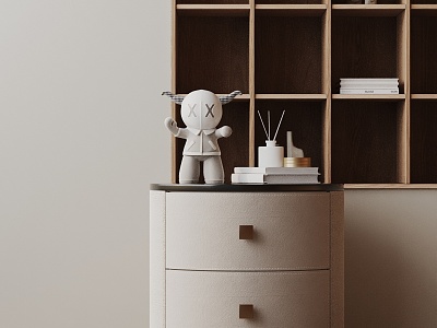 Modern Bedside Cabinet 3d model