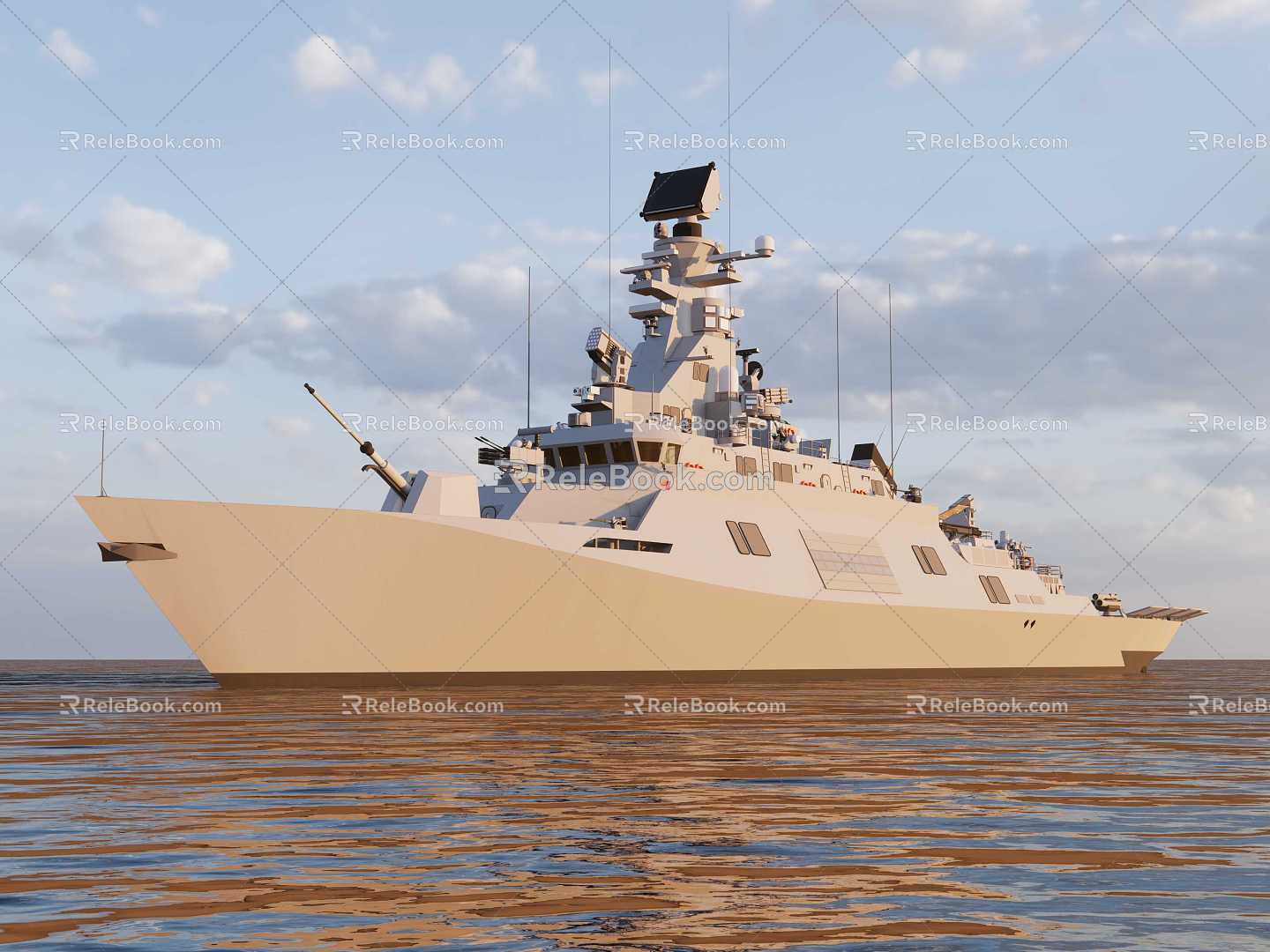 Warship Frigate 3d model