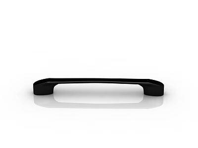 Sleek Black Handle With Reflective Surface For Modern Cabinet Drawers 3d model