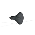 Modern Silver Megaphone Design With Shiny Metallic Finish On Dark Background