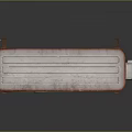 Old Rusted Air Conditioner Outdoor Unit With Metal Fan Grille And Heat Sink