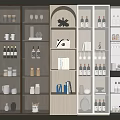 Elegant Modern Wine Cabinet Design With Glass Doors Lighting Wine Bottles And Glassware
