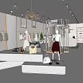 Modern Clothing Store Interior With Mannequins Fashion Displays And Elegant Lighting