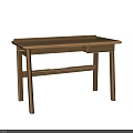 Natural Light Wood Modern Desk With Simple Design And Single Drawer
