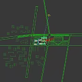 Modern Commercial Street Featuring Pedestrians Vehicles Greenery And Multi Story Buildings