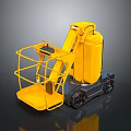 Yellow Hydraulic Mobile Aerial Work Platform With Guardrail Mechanical Arm And Wheels