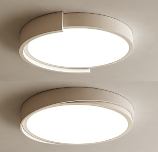 Nordic Minimalist Round Ceiling Lamp Creative Ceiling Lamp Bedroom Round Ceiling Lamp Cream Wind Ceiling Lamp 3d model