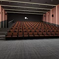 Modern Cinema Interior Design With Comfortable Seats Large Screen And High Quality Sound System