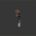 Unique Futuristic Pistol Weapon Design With Metallic Scope And Sleek Barrel