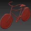 Vintage Blue Bicycle With Pink Handlebars Saddle Fenders And Rear Rack
