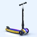 Gold And Blue Gradient Body Scooter With Black Handlebars Wheels And Best Ride Text