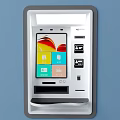 Public Facility Self Service Terminal With Interactive Touchscreen Interface And Function Icons