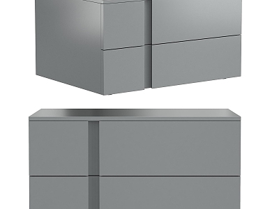 modern other bedside gray modern base bedside table 3d model