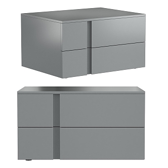 modern other bedside gray modern base bedside table 3d model