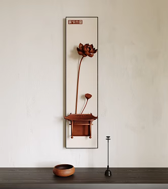 New Chinese Three-dimensional Decorative Painting New Chinese Three-dimensional Pendant Wall Decorative Pendant 3d model