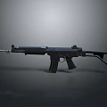Modern Black Rifle with Detachable Magazine Barrel and Tactical Stock in Studio Lighting Setup