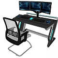 Modern computer desk cool computer desk 3d model