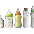 Ceramic Baby Bottles With Colorful Patterns And Various Lid Designs For Infant Use