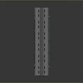 Long Rectangular Industrial Equipment With Multiple Black And Blue Units On Reflective Surface
