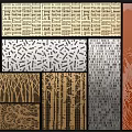Various Decorative Texture Patterns With Abstract And Natural Designs For Home Decor 3d model