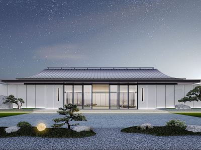 New Chinese-style Sales Office Building model